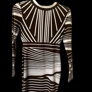 Long sleeve form fitting dress
